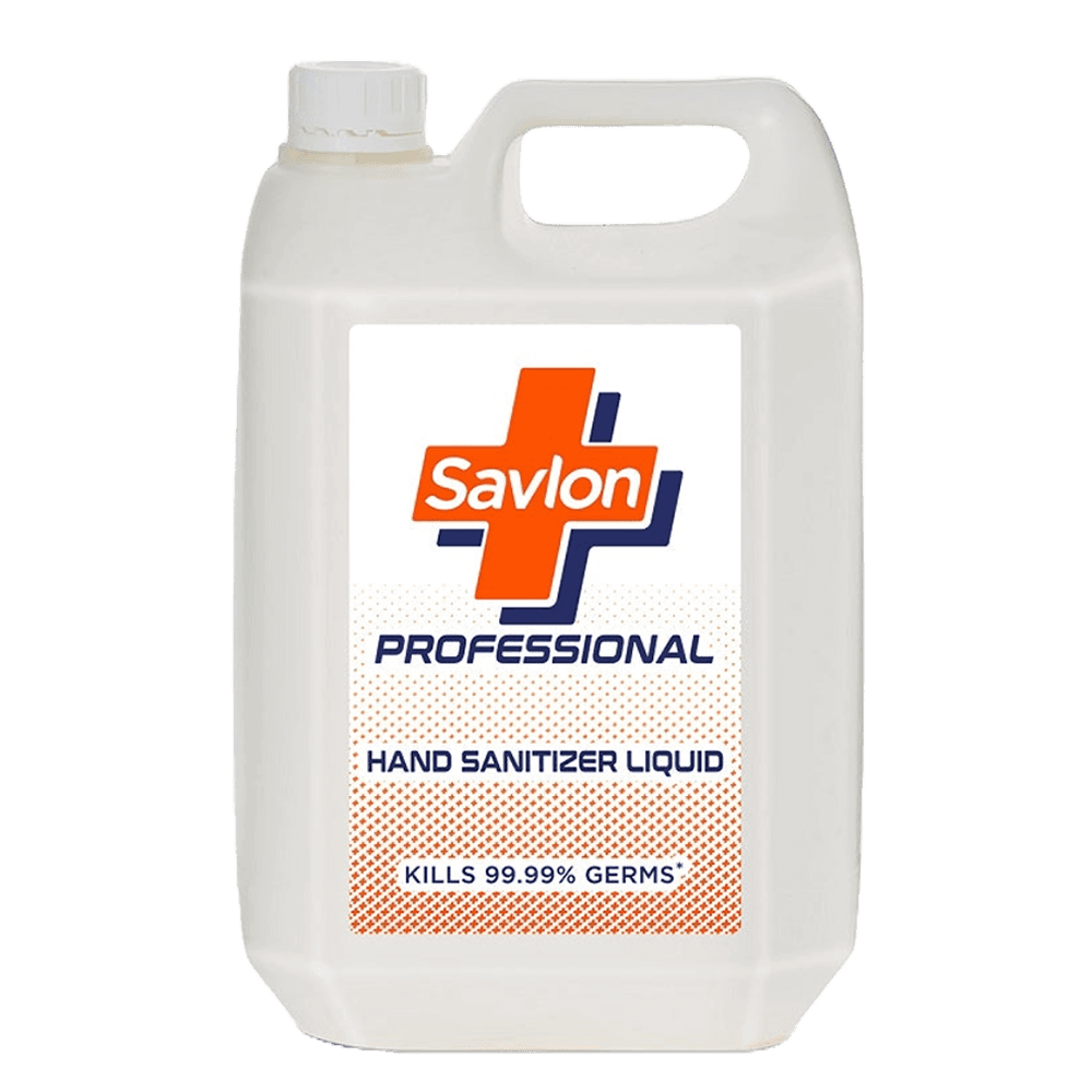 Savlon Professional Hand Sanitizer Liquid Refill Can|66.5% Alcohol based-5 Litre