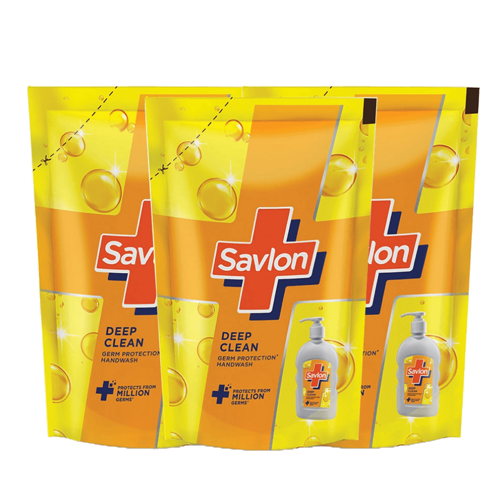 Savlon Deep Clean Germ Protection Liquid Handwash  175mlx3 refill pouch